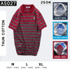 Áo Thun Polo Sọc Ngang Nam Cổ Phối Bo Thêu Logo - AS027