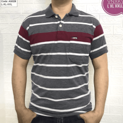 Áo Polo Nam Sọc Ngang Có Túi Cao Cấp - AS028