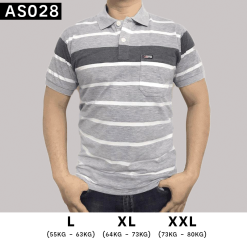 Áo Polo Nam Sọc Ngang Có Túi Cao Cấp - AS028