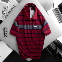 Áo Polo Nam Sọc Ngang Có Túi Cao Cấp - AS028