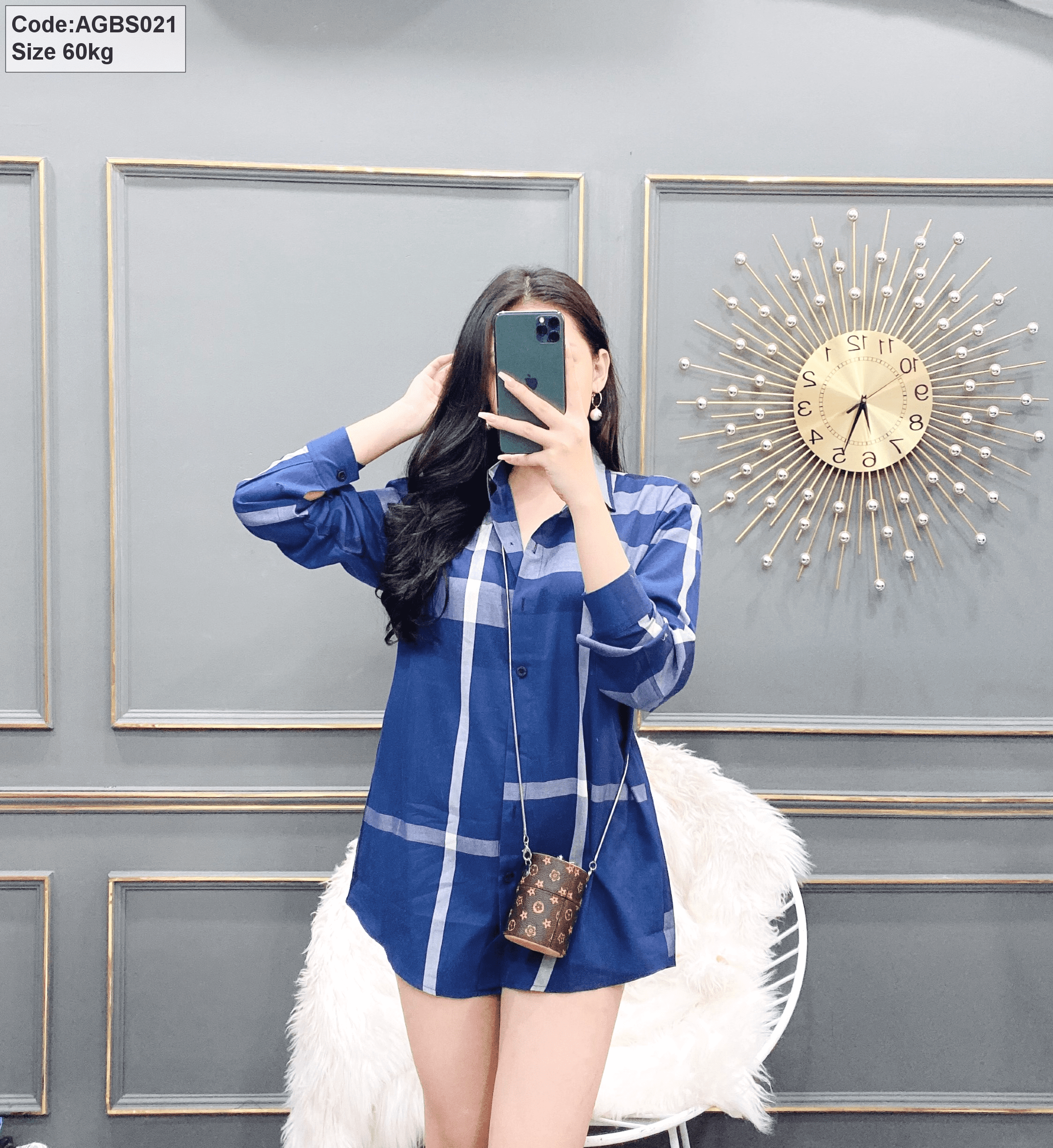 Sơ mi nữ form dài Bbr