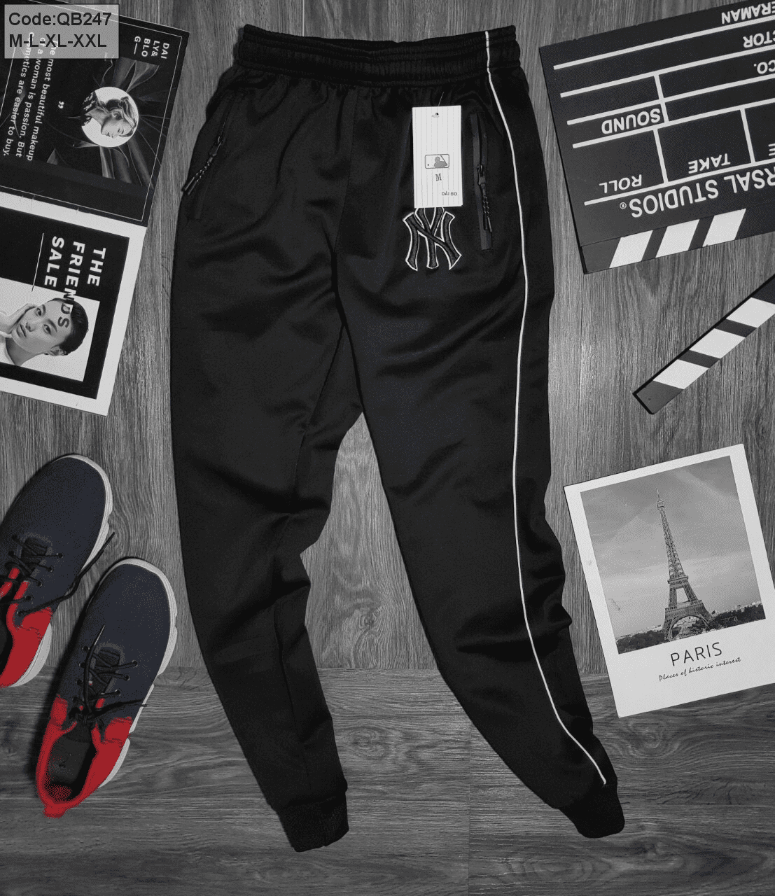 Sỉ quần jogger nam thể thao thêu logo new york