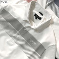 Áo Thun Có Cổ Nam Phối Sọc Trước Ngực Cao Cấp - CS113