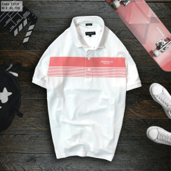 Áo Thun Có Cổ Nam Phối Sọc Trước Ngực Cao Cấp - CS113