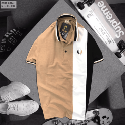 Áo Thun Nam Có Cổ Thêu Hình Bông Lúa - AB261