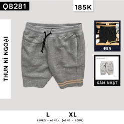 Quần Short Nam Thể Thao Thun Nỉ Cao Cấp - QB281