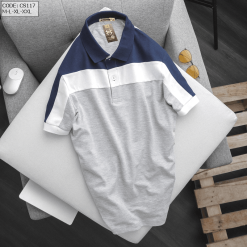 Áo Thun Nam Tay Ngắn Có Cổ Phối Màu - CS117