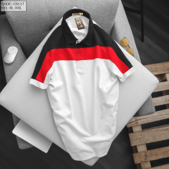 Áo Thun Nam Tay Ngắn Có Cổ Phối Màu - CS117