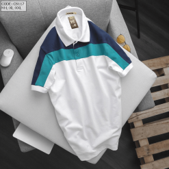 Áo Thun Nam Tay Ngắn Có Cổ Phối Màu - CS117