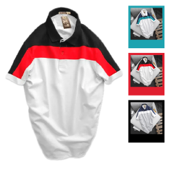 Áo Thun Nam Tay Ngắn Có Cổ Phối Màu - CS117