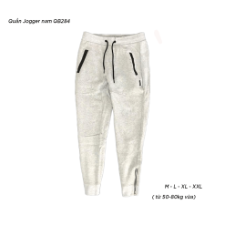 Quần jogger dài 2 túi ép dây kéo khoá ống quần cá tính - QB284