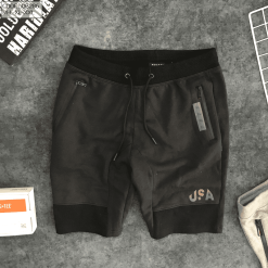 Quần short nam vải thun túi ép logo