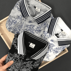 Áo Thun Nam Có Cổ Hoa Văn Sang Chảnh Hey Boy - AB293