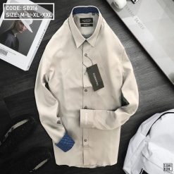 Sơ mi công sở nam tay dài phối chấm bi