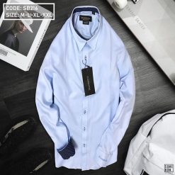 Sơ mi công sở nam tay dài phối chấm bi