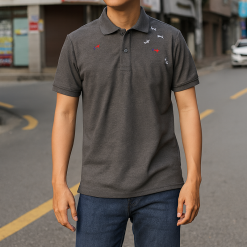 Áo Thun Nam Thêu Cá Mập Cao Cấp (Có Size 3XL) - CS123