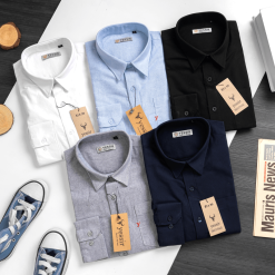 Sơ mi nam thêu chữ hàng VNXK - SB218