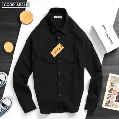 Sơ mi nam thêu chữ hàng VNXK - SB218