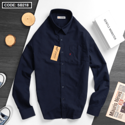 Sơ mi nam thêu chữ hàng VNXK - SB218