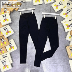 Top xưởng sỉ quần leggin đen túi Mickey