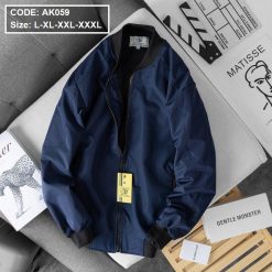 Áo khoác nam dù phối nỉ 2 lớp cổ đen( có size 3x)