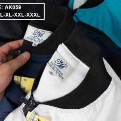 Áo khoác nam dù phối nỉ 2 lớp cổ đen( có size 3x)