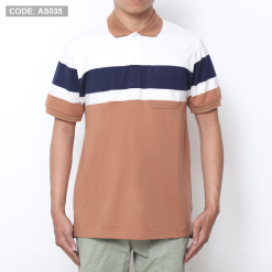 Áo Thun Polo Nam Phối Sọc Có Túi - AS035