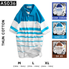 Áo Thun Nam Có Cổ Phối Sọc Ngang Có Túi - AS036
