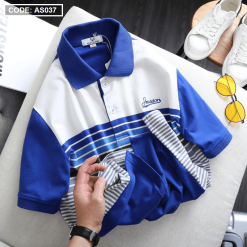 Áo thun sọc nam phối tay siêu đẹp - AS037