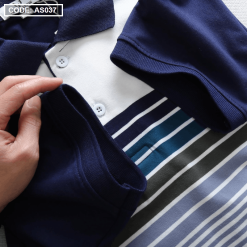 Áo thun sọc nam phối tay siêu đẹp - AS037