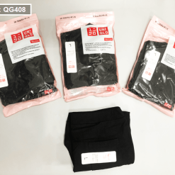 Quần Leggin nữ 2 túi sau màu đen kèm túi cao cấp - QG408
