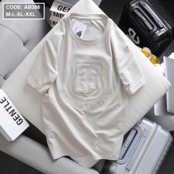 Áo Thun Nam Cổ Tròn Dập Nổi Logo Vải Thun Cotton - AB386