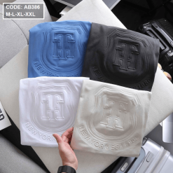 Áo Thun Nam Cổ Tròn Dập Nổi Logo Vải Thun Cotton - AB386