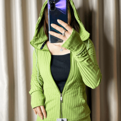 Áo khoác nữ có nón thun gân - KG269