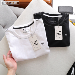 Áo Thun Nam Cổ Tròn Thêu Logo (Có Size 3XL) - AB388