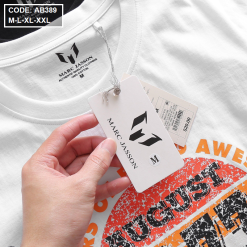 Áo Thun Nam Cotton Cổ Tròn In Hình Đẹp - AB389