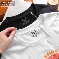 Áo Thun Nam Cotton Cổ Tròn In Hình Đẹp - AB389