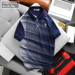 Áo thun nam cổ bẻ chấm bi - CS156