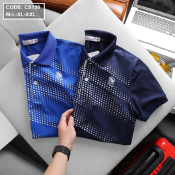 Áo thun nam cổ bẻ chấm bi - CS156