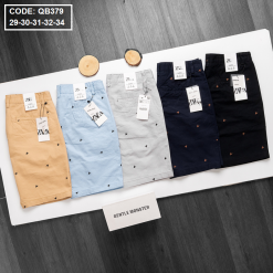 Quần short nam kaki in họa tiết đẹp - QB379