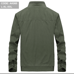 Áo Khoác Kaki Nam Cổ Trụ 2 Lớp Thêu Logo - AK065