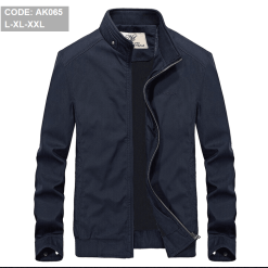 Áo Khoác Kaki Nam Cổ Trụ 2 Lớp Thêu Logo - AK065