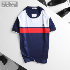 Áo Thun Nam Cá Sấu Cổ Tròn Phối Màu - AB393