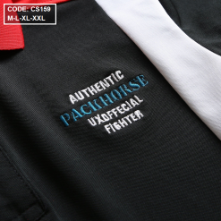 Áo Thun Nam Cá Sấu Poly Cổ Bẻ Ghép Vải Thêu Chữ - CS159