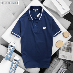 Áo Thun Nam Polo Cá Sấu Poly Cổ Phối Phối Tag - CS163