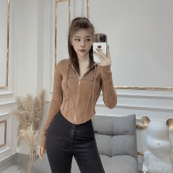 Áo khoác nữ len nữ form ngắn cao cấp - KG273