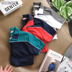 Áo Thun Nam Polo Phối Sọc Cao Cấp - CS164