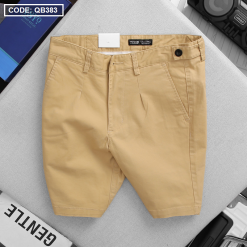 Quần Short Kaki Co Giãn Phối Nút Cao Cấp (Có Size 36) - QB383