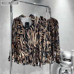 Sơ mi nữ họa tiết hoa văn - SG411