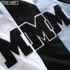 Áo Thun Nam Cổ Tròn Thun Cotton Quảng Châu Thêu Đắp Nổi Chữ M - AB401
